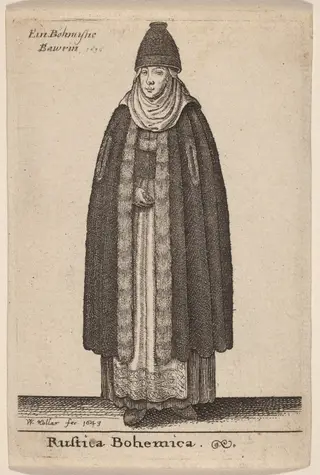Rustica Bohemica, by Wenceslaus Hollar, ink, 1643