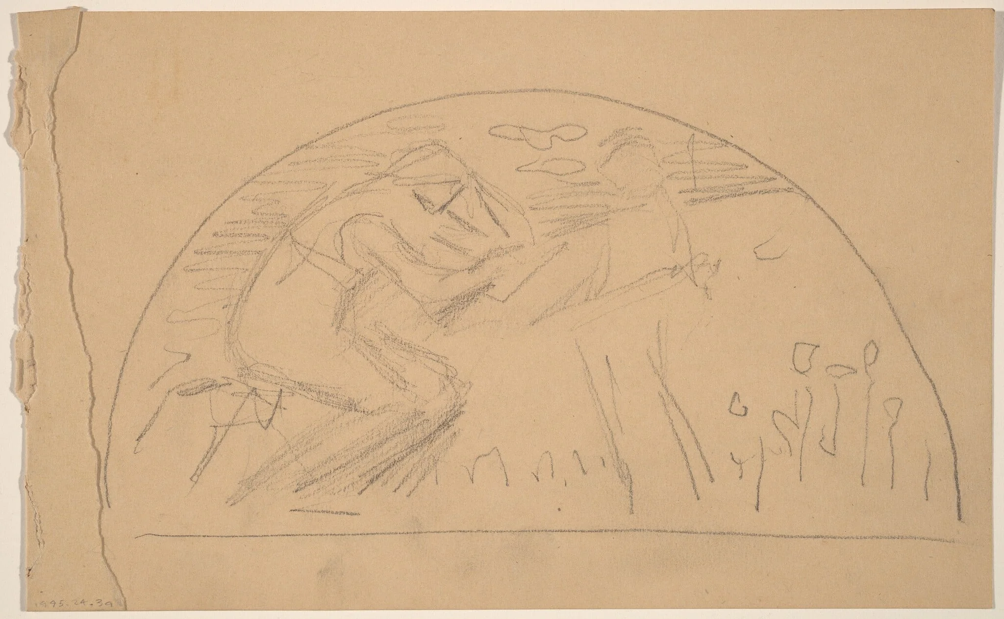 Study for a Lunette [recto], detail