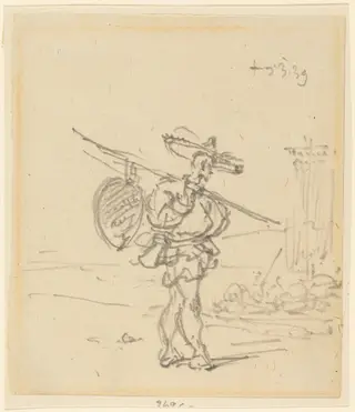 A Chinese Peasant, by George Chinnery, graphite, 1839