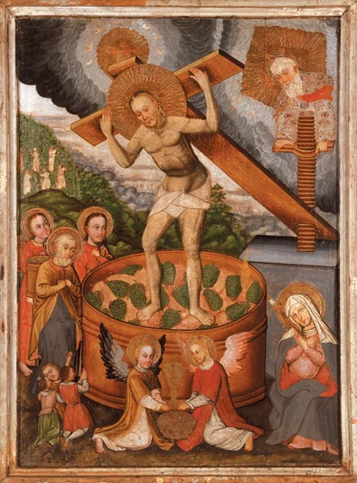 Christ in the Grindstone, detail