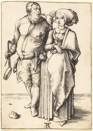 The Cook and His Wife, by Albrecht Dürer, ink, 1496