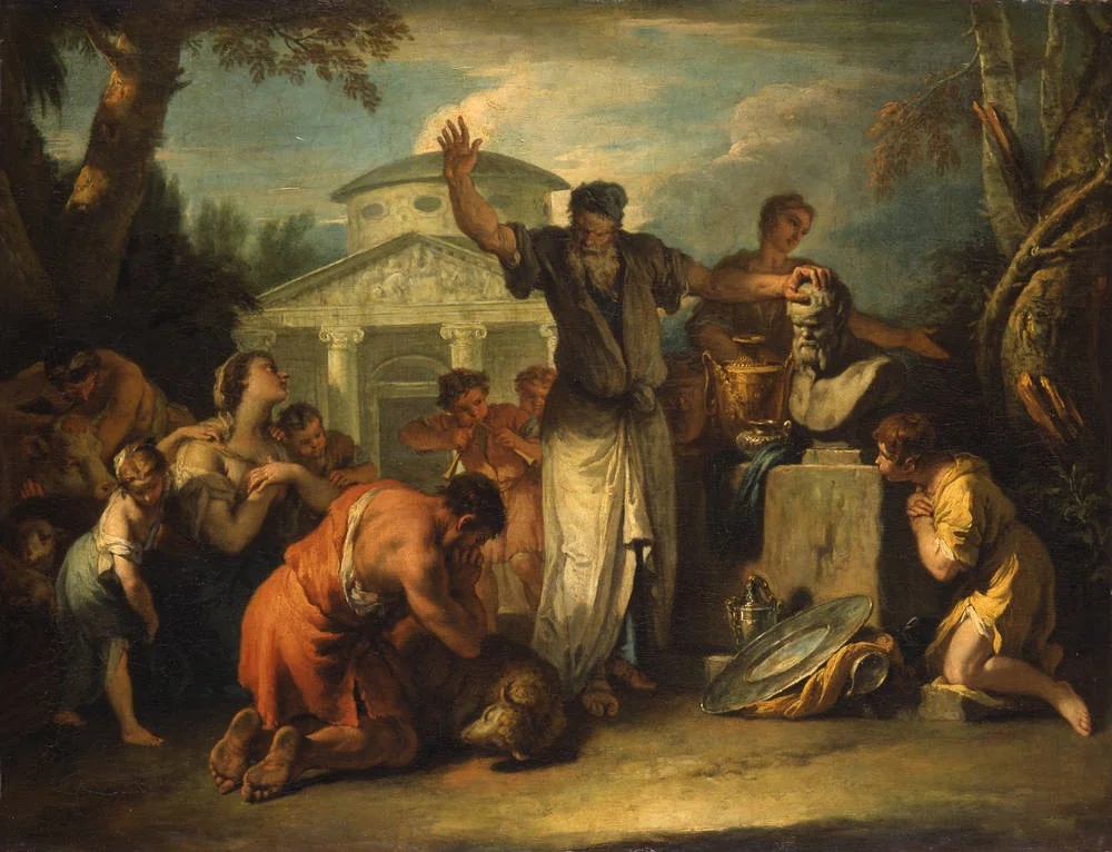 Opfer an Silen, detail