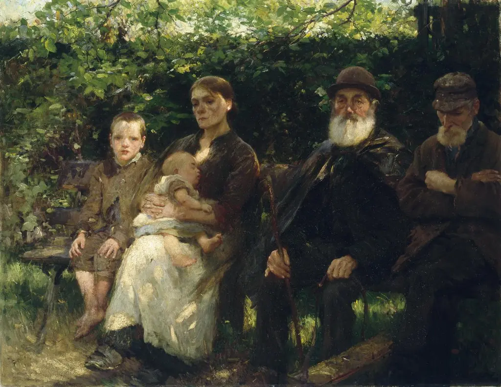 In a Dublin Park, Light and Shade, by Walter Osborne, oil, 1898