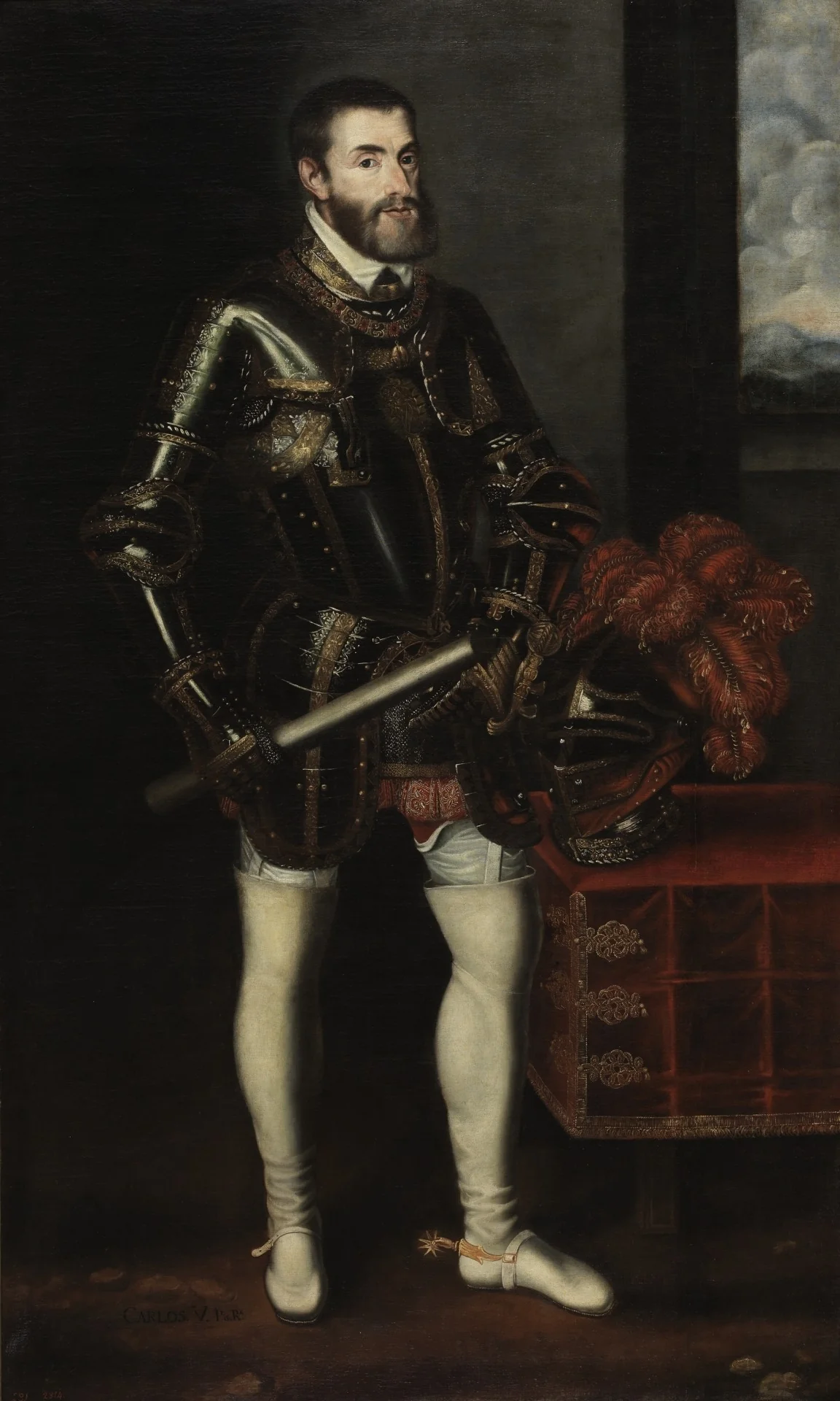 Charles V in Armour, detail