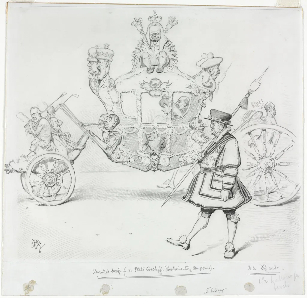 The Stagecoach for Parliamentary Purposes (recto), by Edward Tennyson Reed, 1911