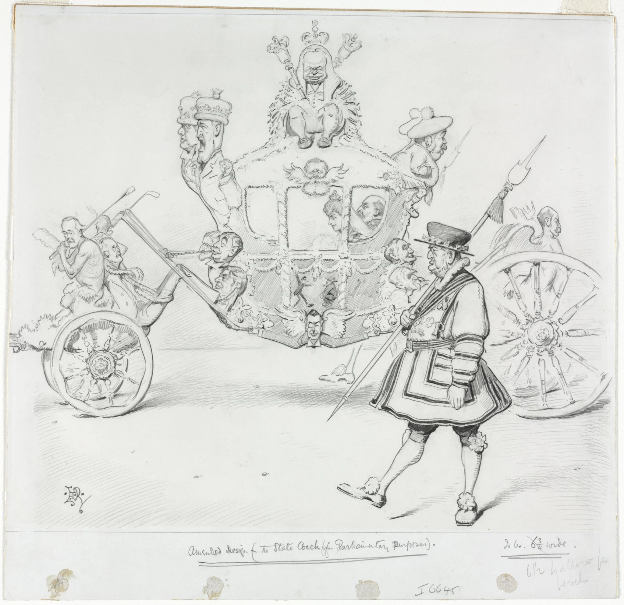 The Stagecoach for Parliamentary Purposes (recto), detail