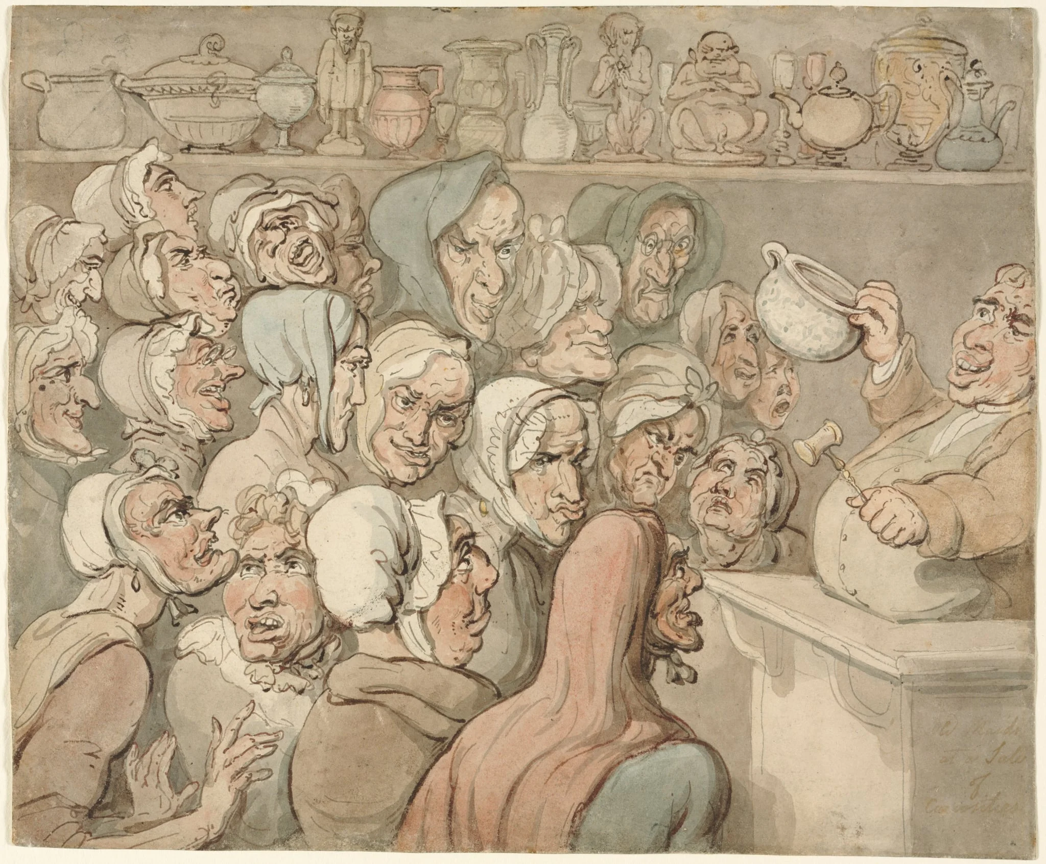 Old Maids at a Sale of Curiosities, detail