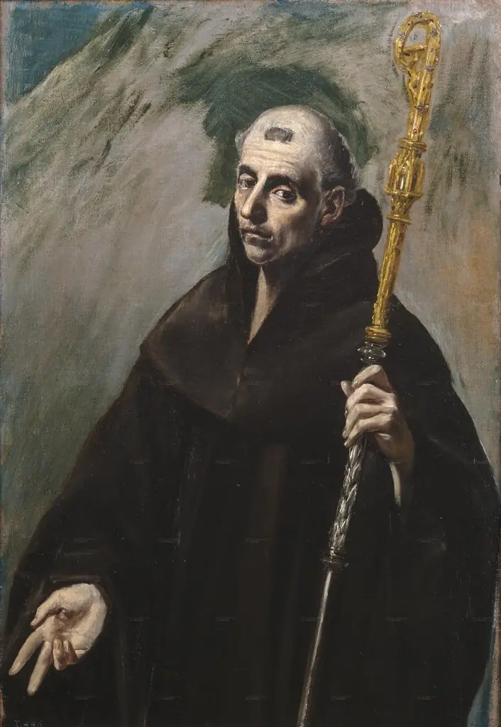 Saint Benedict, by El Greco, oil, 1589