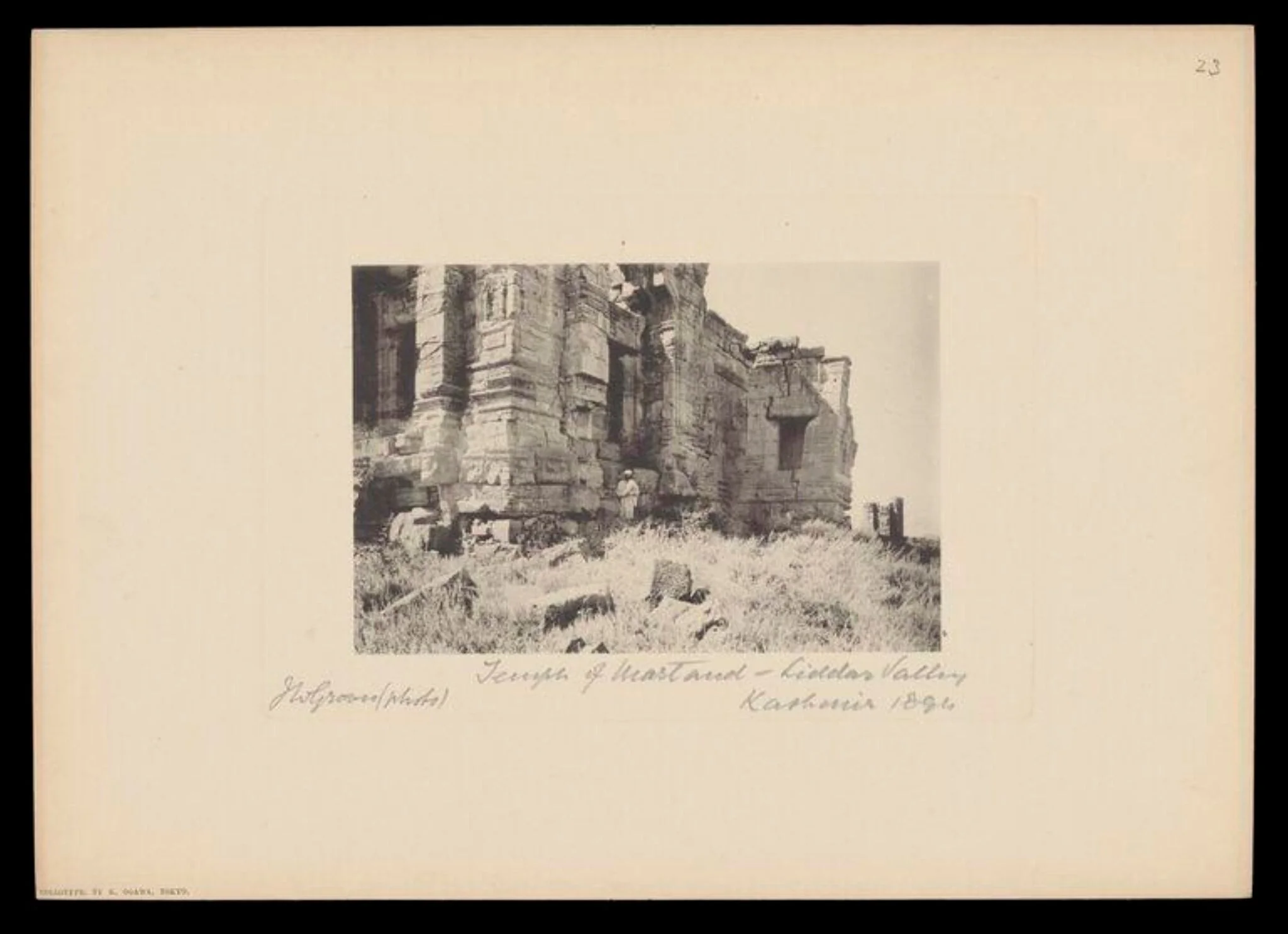 Temple of Martand, Liddar Valley, Kashmir, detail