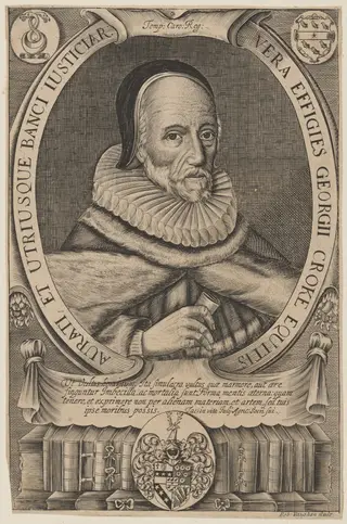 Sir George Croke, by Robert Vaughan, ink, 1640