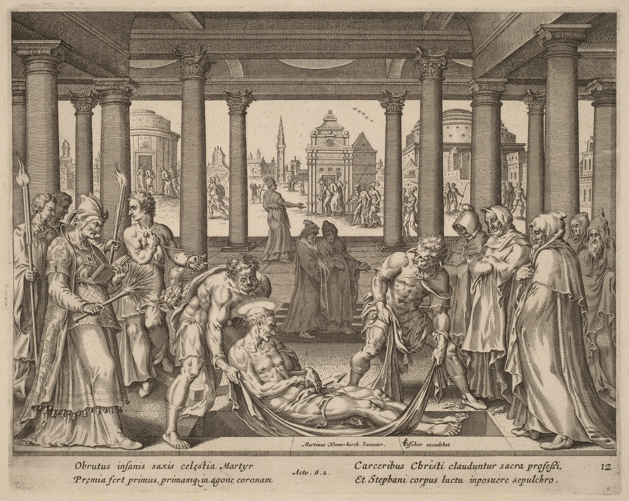 Devout Men Carrying Saint Stephen to His Burial, detail