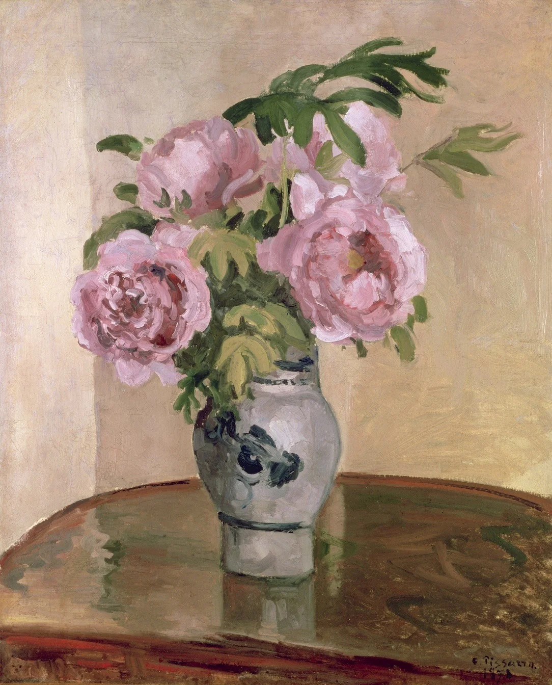 Bouquet of Pink Peonies, detail