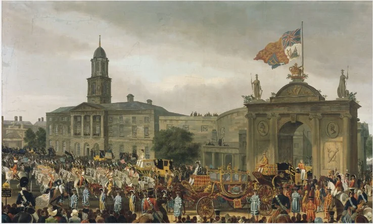 George IV, King of England, Entering Dublin, detail