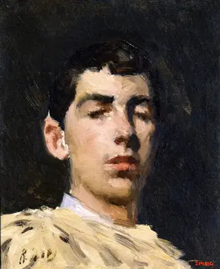 Self-portrait, by Ramon Casas, oil, 1892