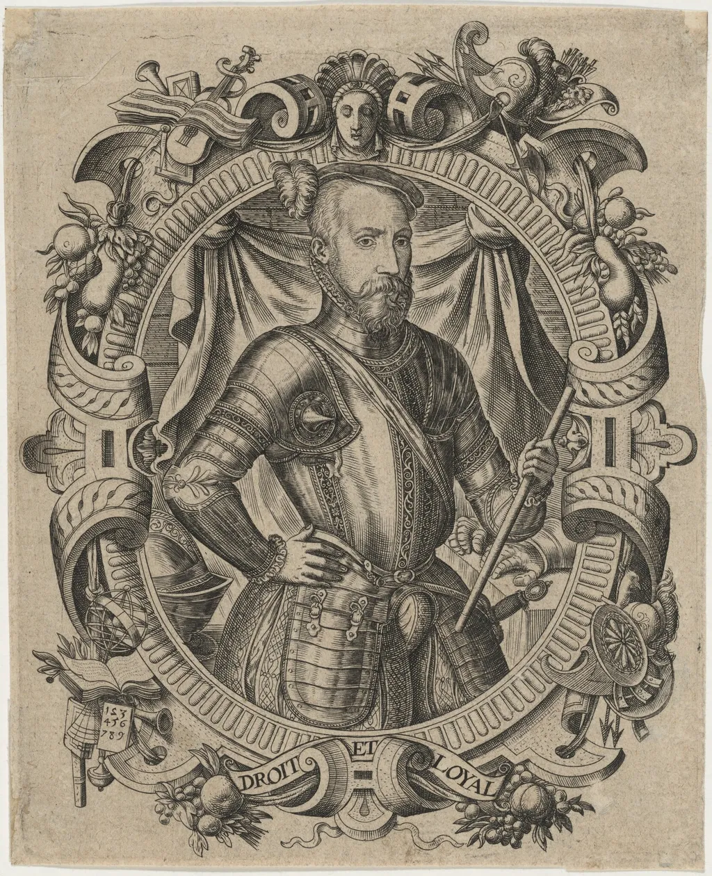 Robert Dudley, Earl of Leicester, by Frans Hogenberg, ink, 1565