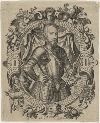 Robert Dudley, Earl of Leicester, by Frans Hogenberg, ink, 1565