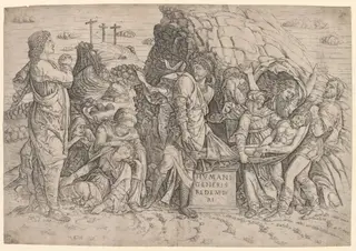 Entombment, by Giovanni Antonio da Brescia, 1509