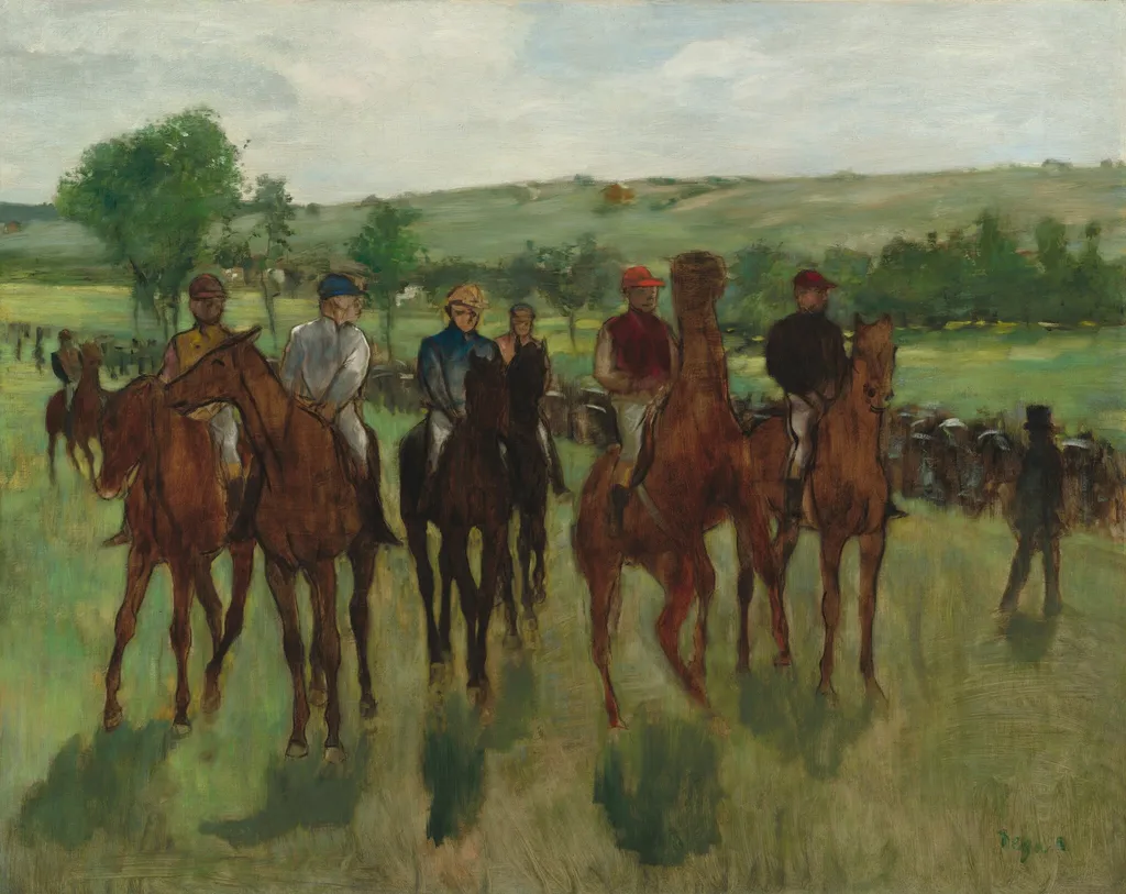 The Riders, by Edgar Degas, oil, 1885