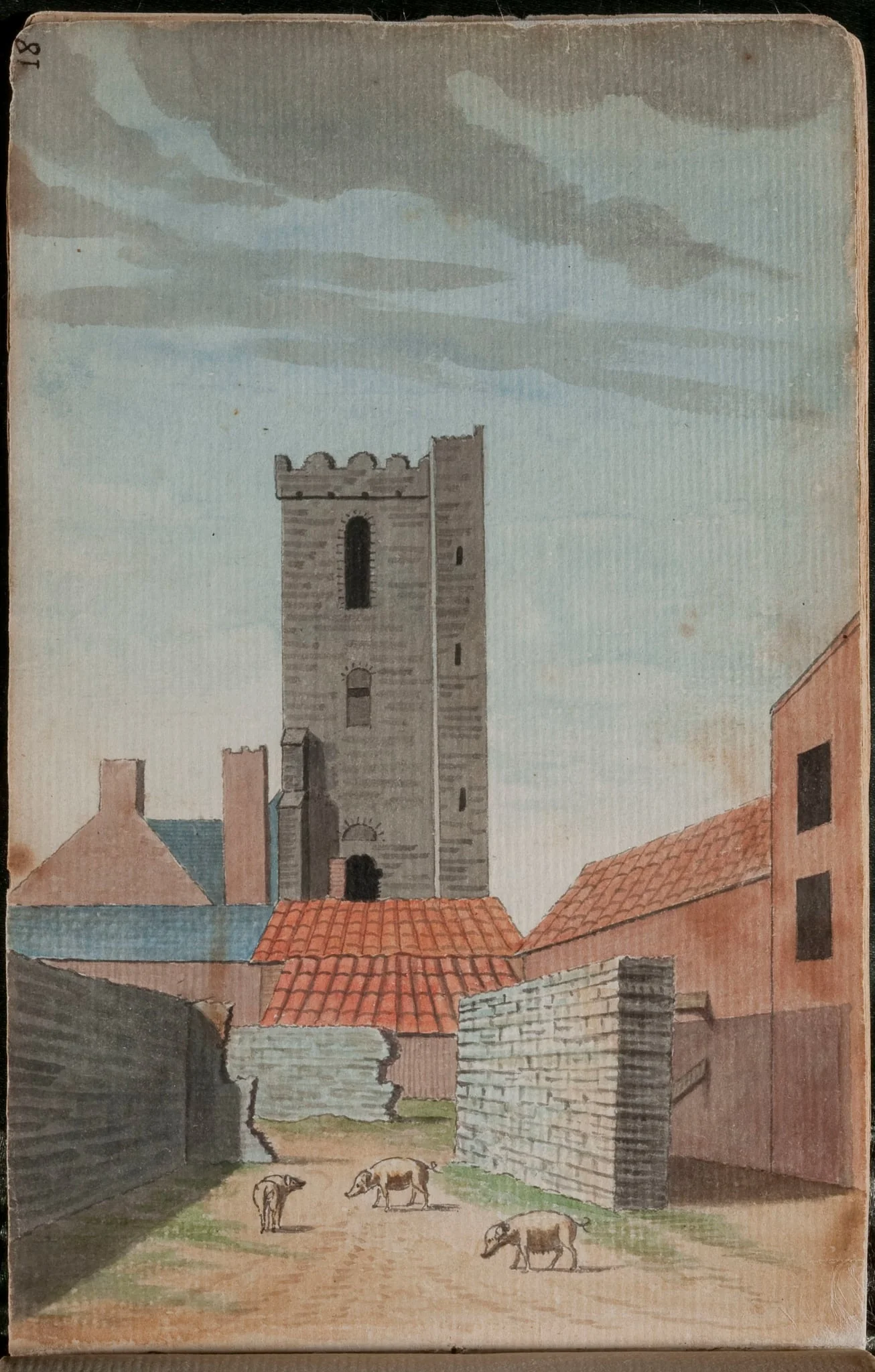 A view of St. John's Tower in Dublin [...], detail