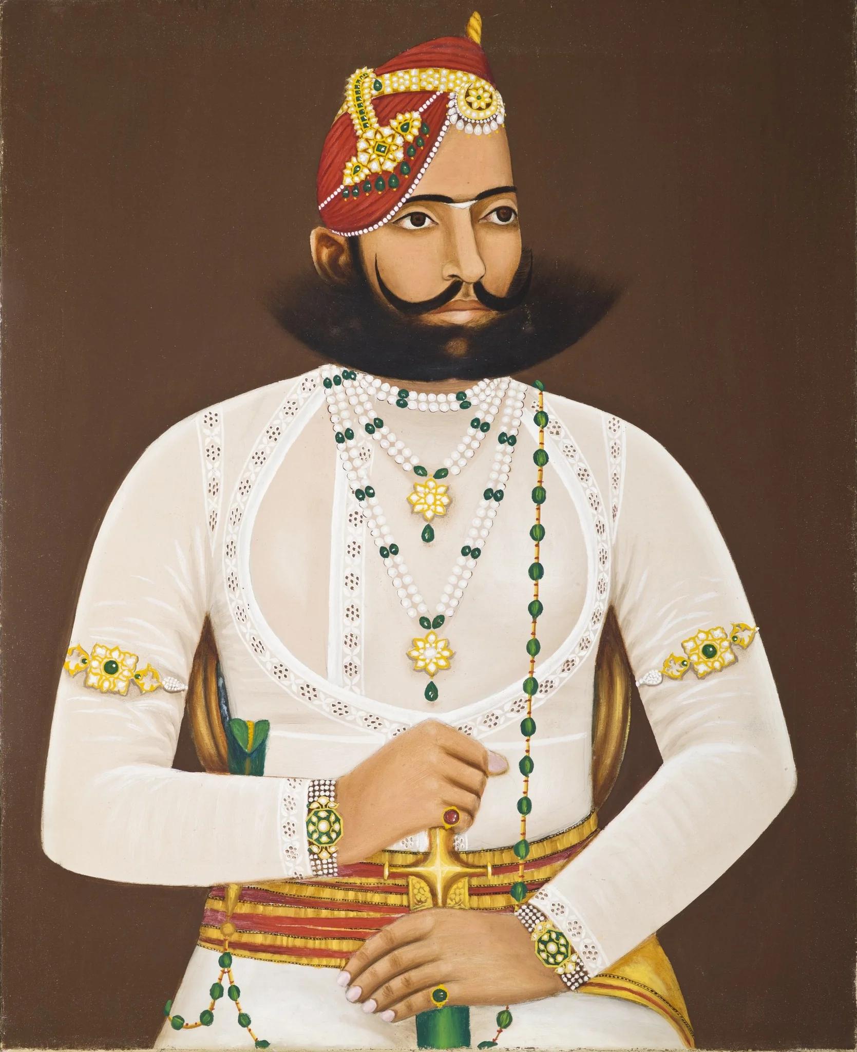 Kunwar Sabal Singhji (reigned 1848-1881), detail