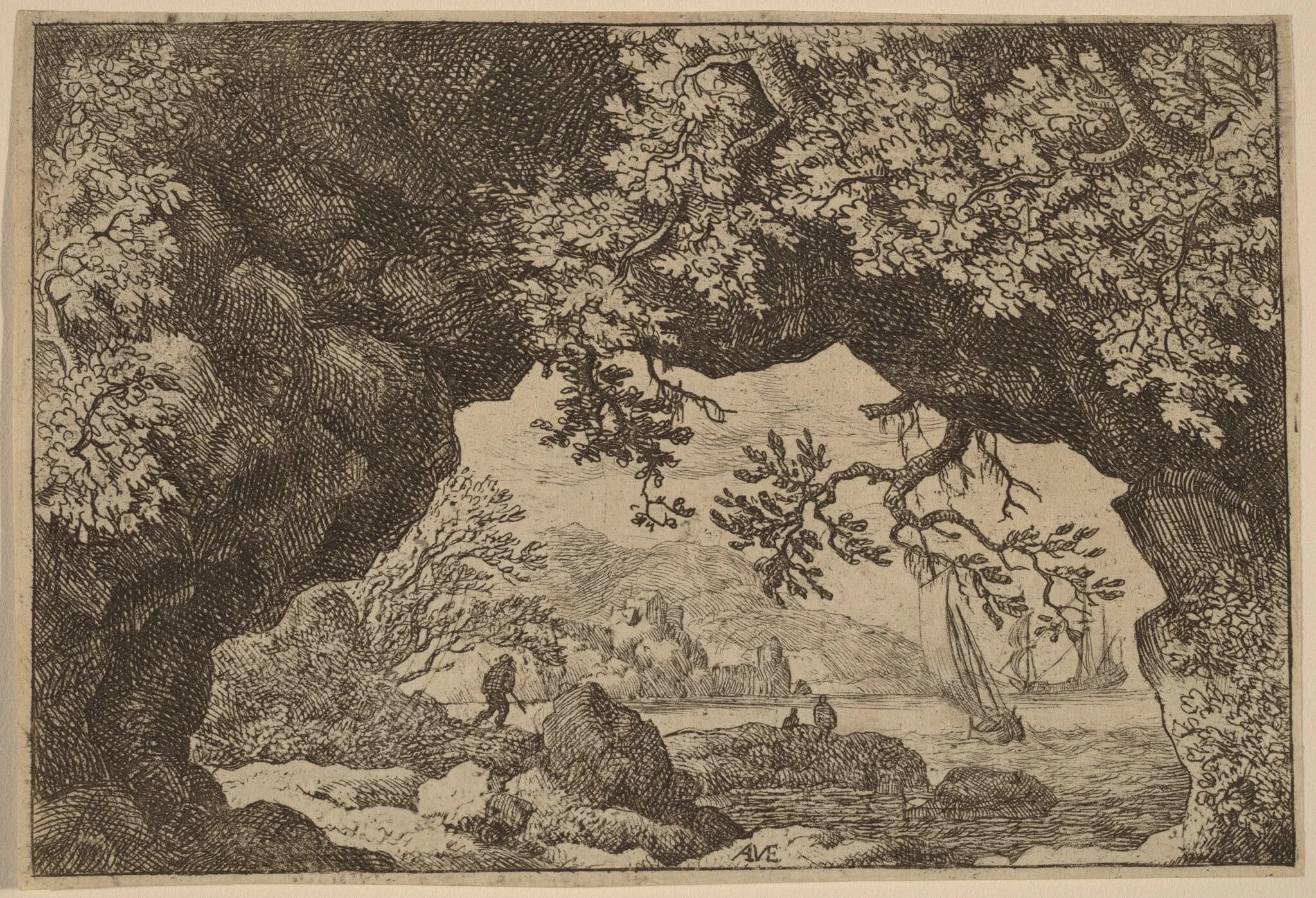 View through a Pierced Rock, detail