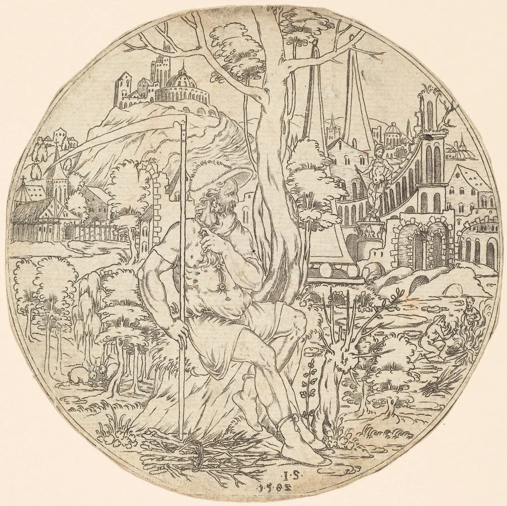Saturn, by Jonas Silber, ink, 1582