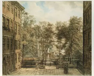 New Court, the Temple, London, by William Henry Hunt, watercolor, 1810