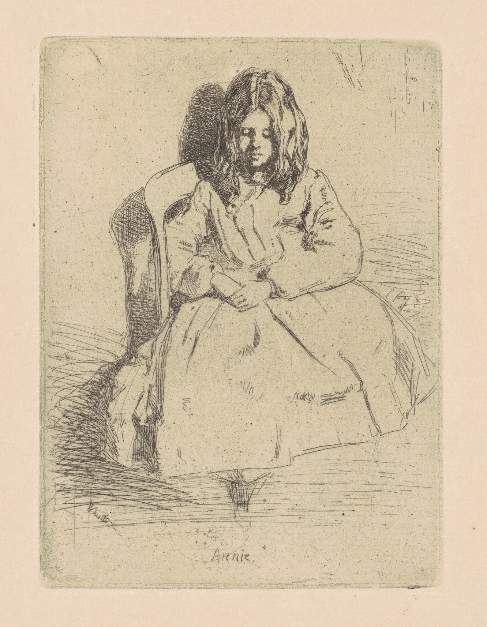 Annie, Seated, detail