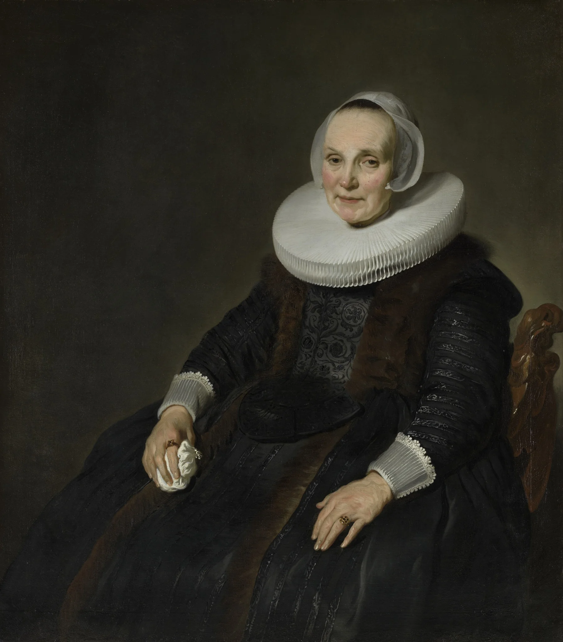 Portret van een vrouw, detail