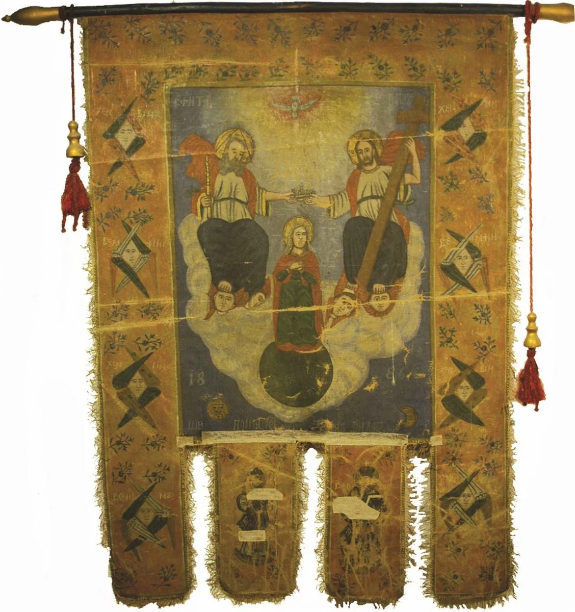 Încoronarea Fecioarei/Apostolii Petru și Pavel, detail
