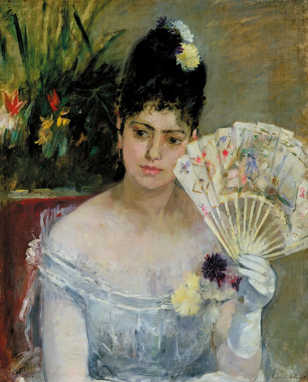 Au bal, by Berthe Morisot, oil, 1875