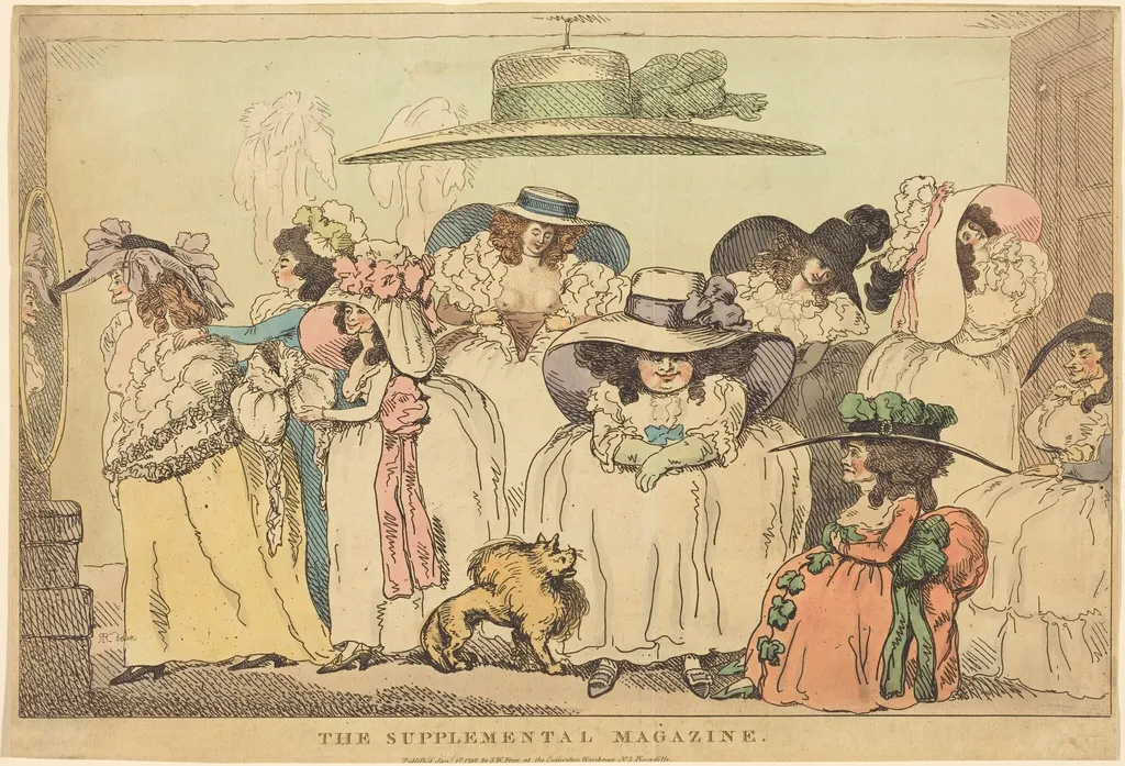 The Supplemental Magazine, by Thomas Rowlandson, ink, 1786