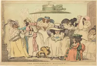 The Supplemental Magazine, by Thomas Rowlandson, ink, 1786