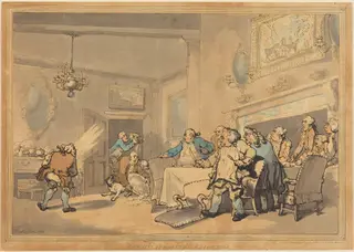 The Disappointed Epicures, by Thomas Rowlandson, ink, 1787