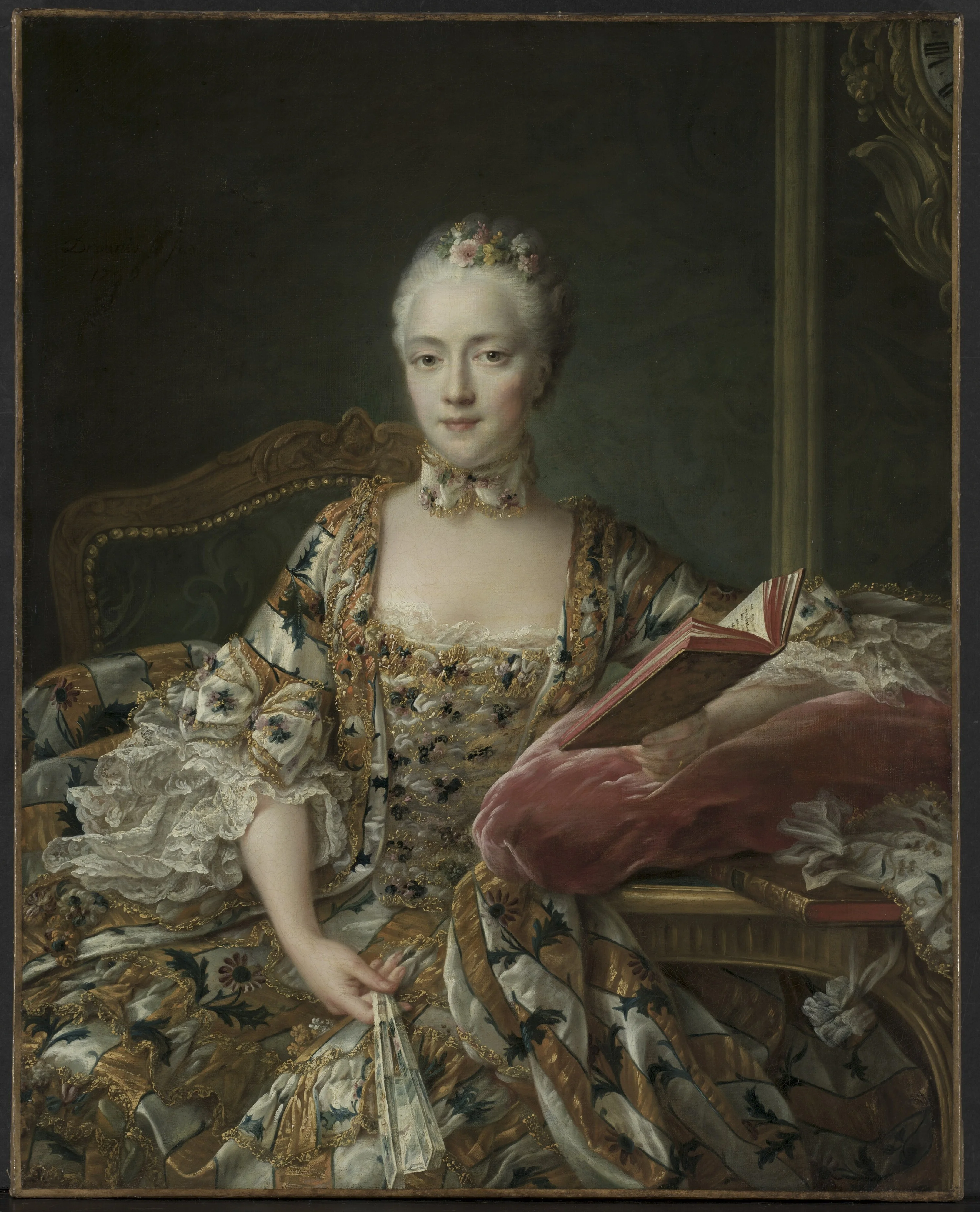 Portrait of the Marquise d'Aguirandes, detail