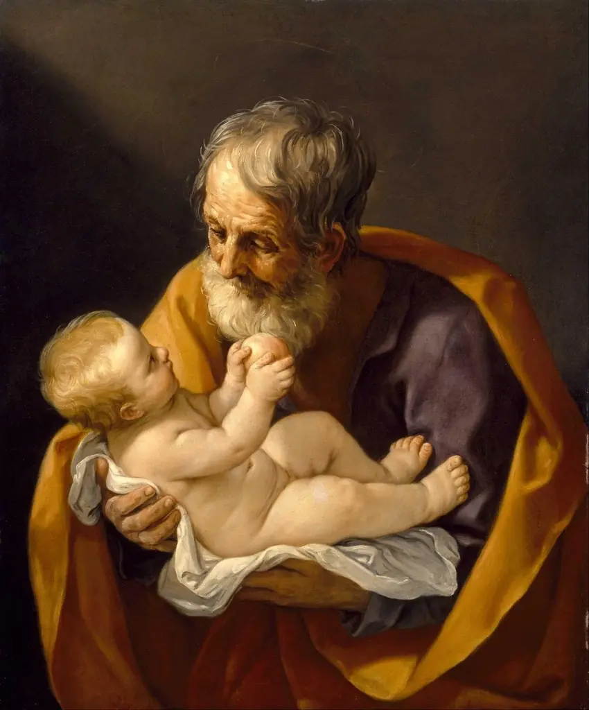 Saint Joseph and the Christ Child, by Guido Reni, oil, 1640