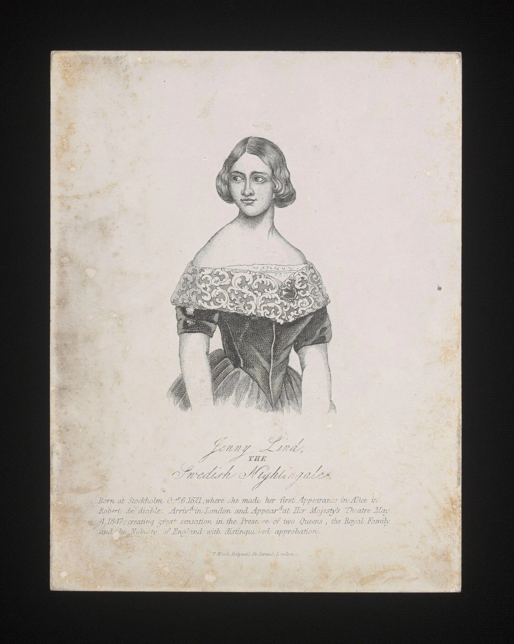 Jenny Lind, the Swedish Nightingale, detail
