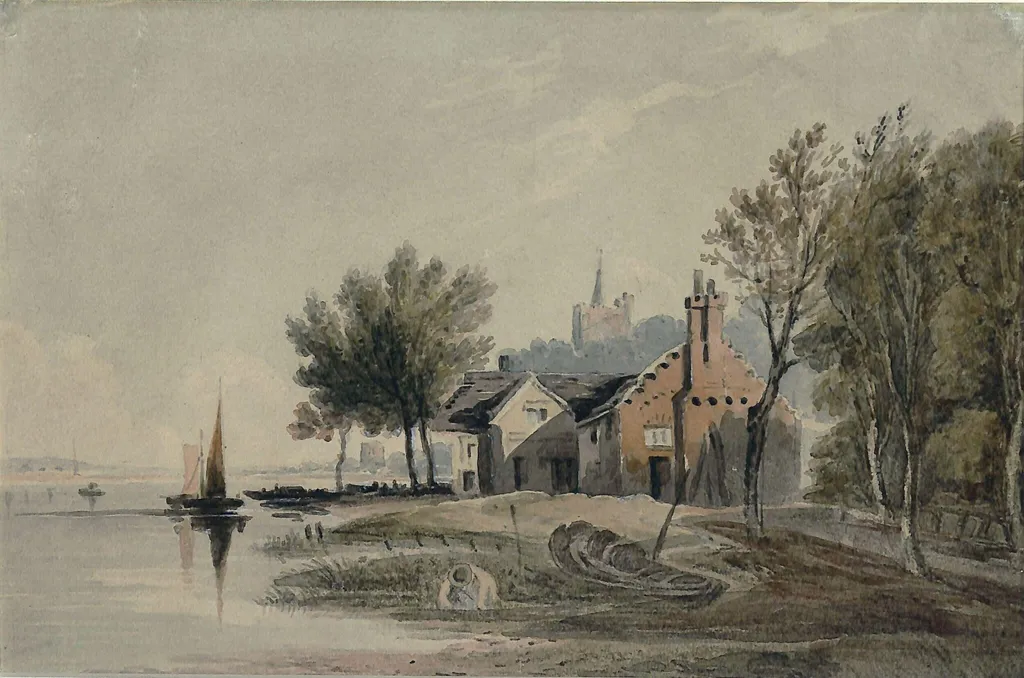 Chiswick, by John Varley, watercolor, 1778