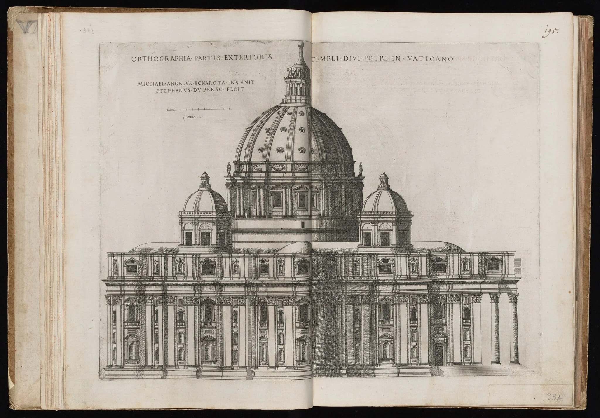 Orthographia Partis Exterioris Templi Divi Petri [Exterior View of Saint Peter's Basilica], detail