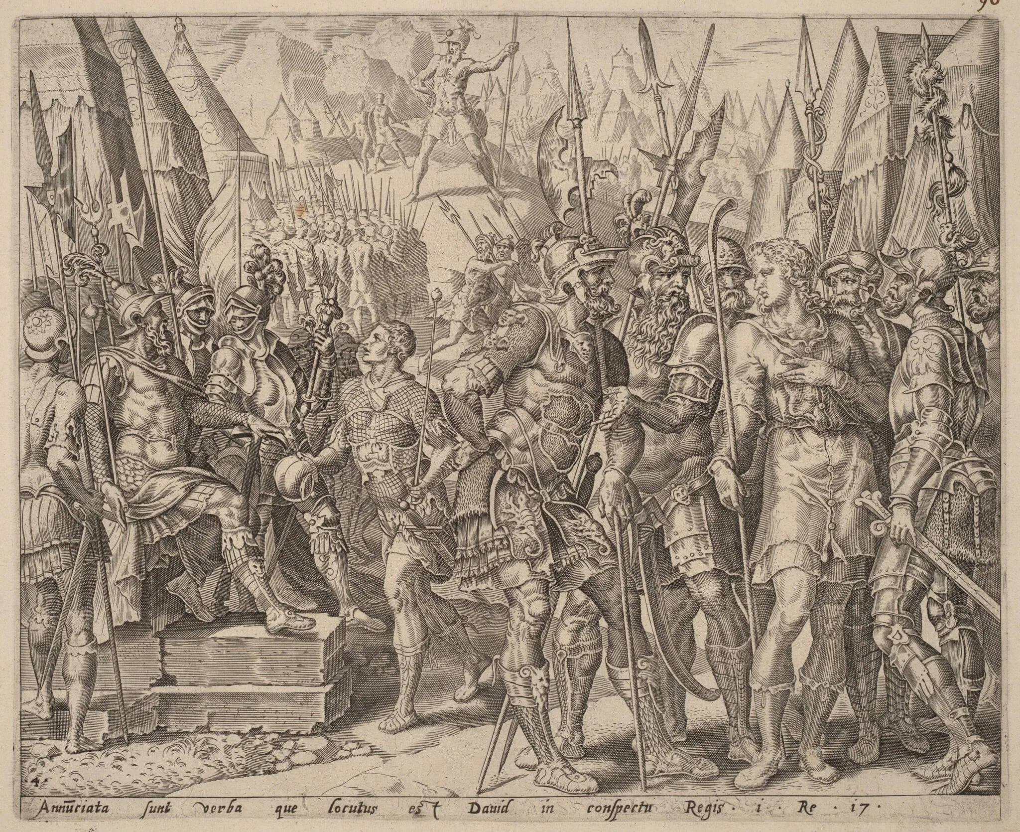 David's Brother Relating to Him Goliath's Challenge, detail