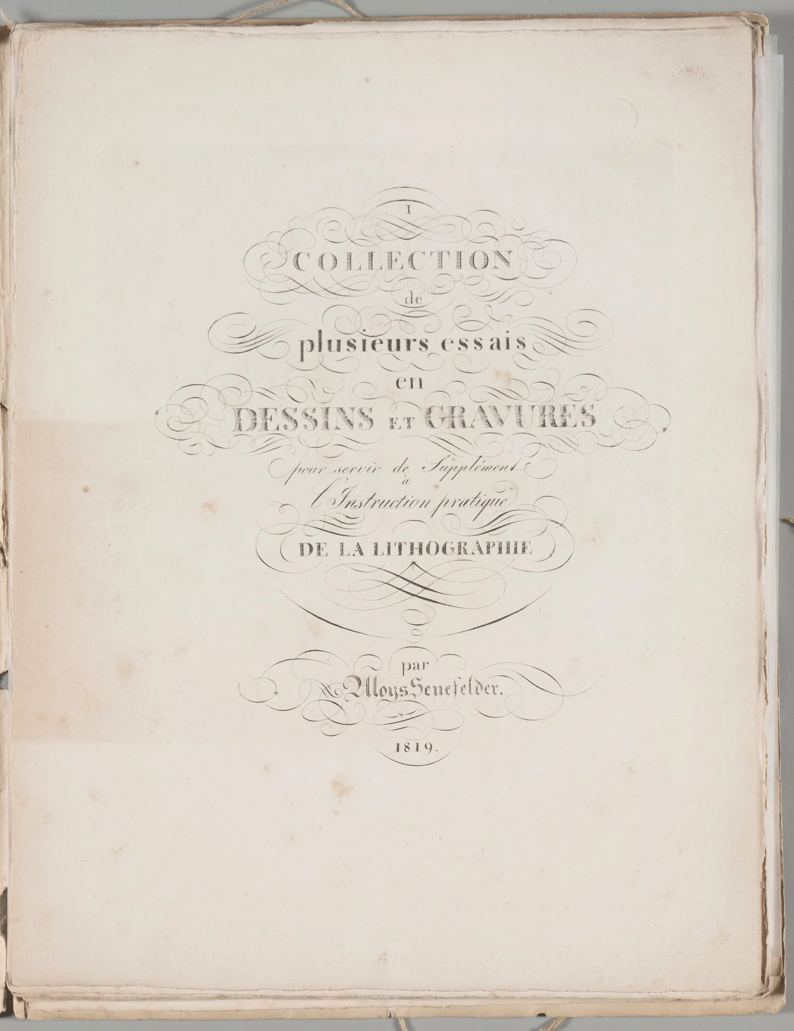 Art of the Lithograph: Title Page, Plate I, detail