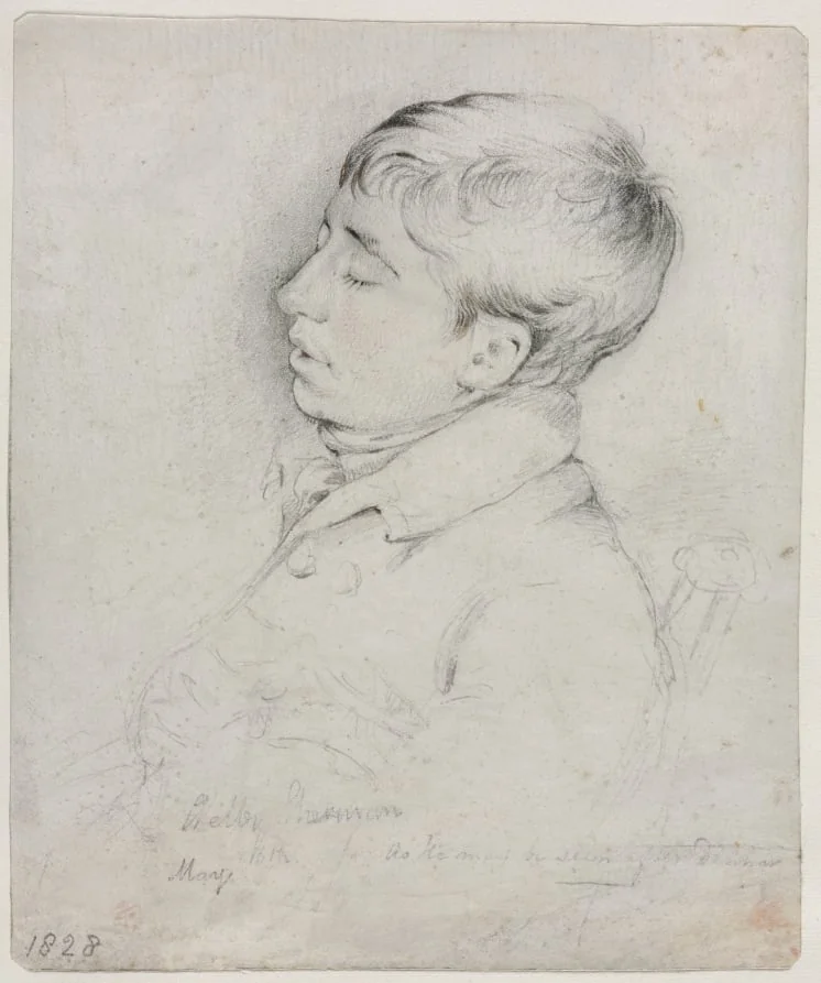 A Portrait of Welby Sherman Asleep in a Chair, detail