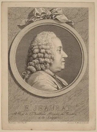 Edme-Sebastien Jeaurat, by Pierre Francois Martenasie, ink, 1759