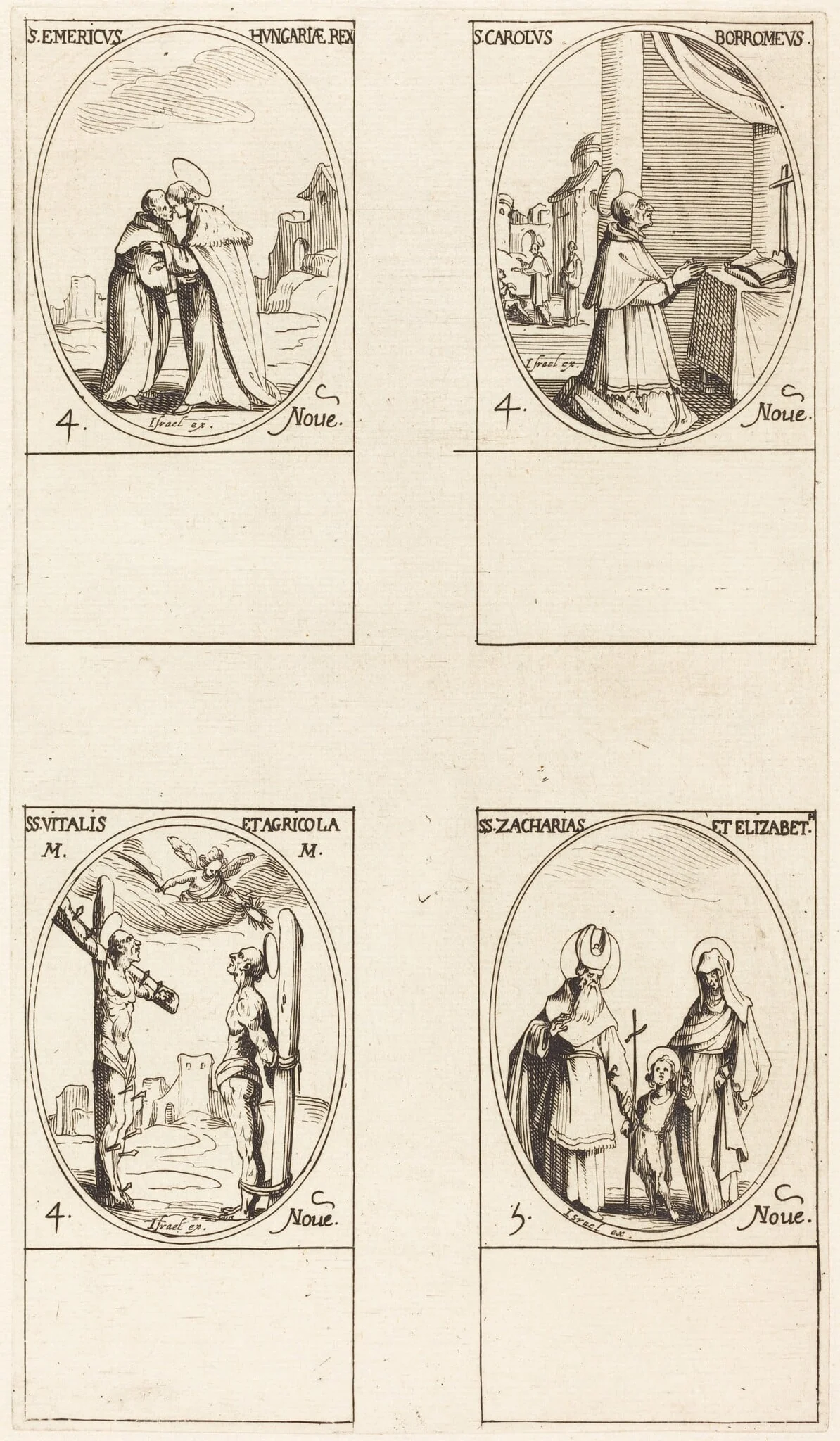 St. Emeric; St. Charles Borromeo; St. Vitalis & Agricola; Sts. Zachary & Elizabeth, detail