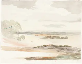 An Extensive View in Shropshire, by Cornelius Varley, graphite, 1803