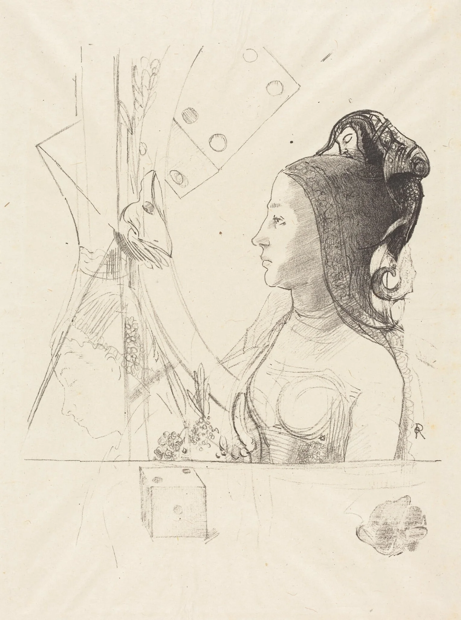 Femme de Profil (Profile of a Woman), detail