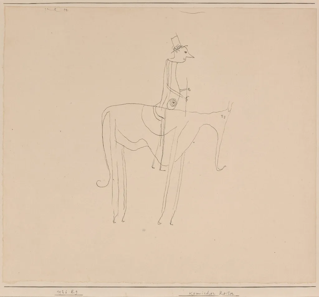 Komischer Reiter (Comic Rider), by Paul Klee, ink, 1921