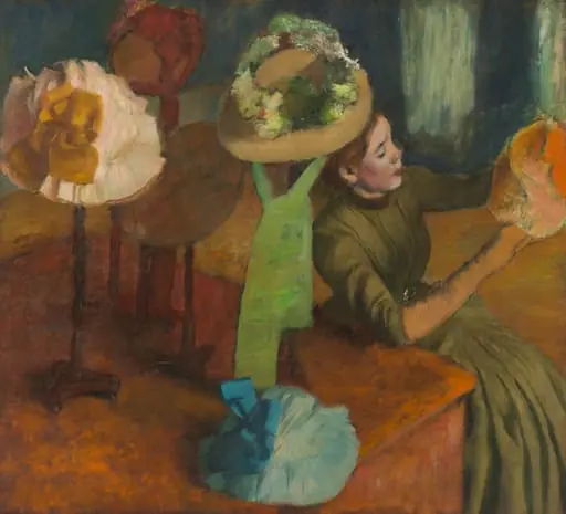 The Millinery Shop, by Edgar Degas, oil, 1882