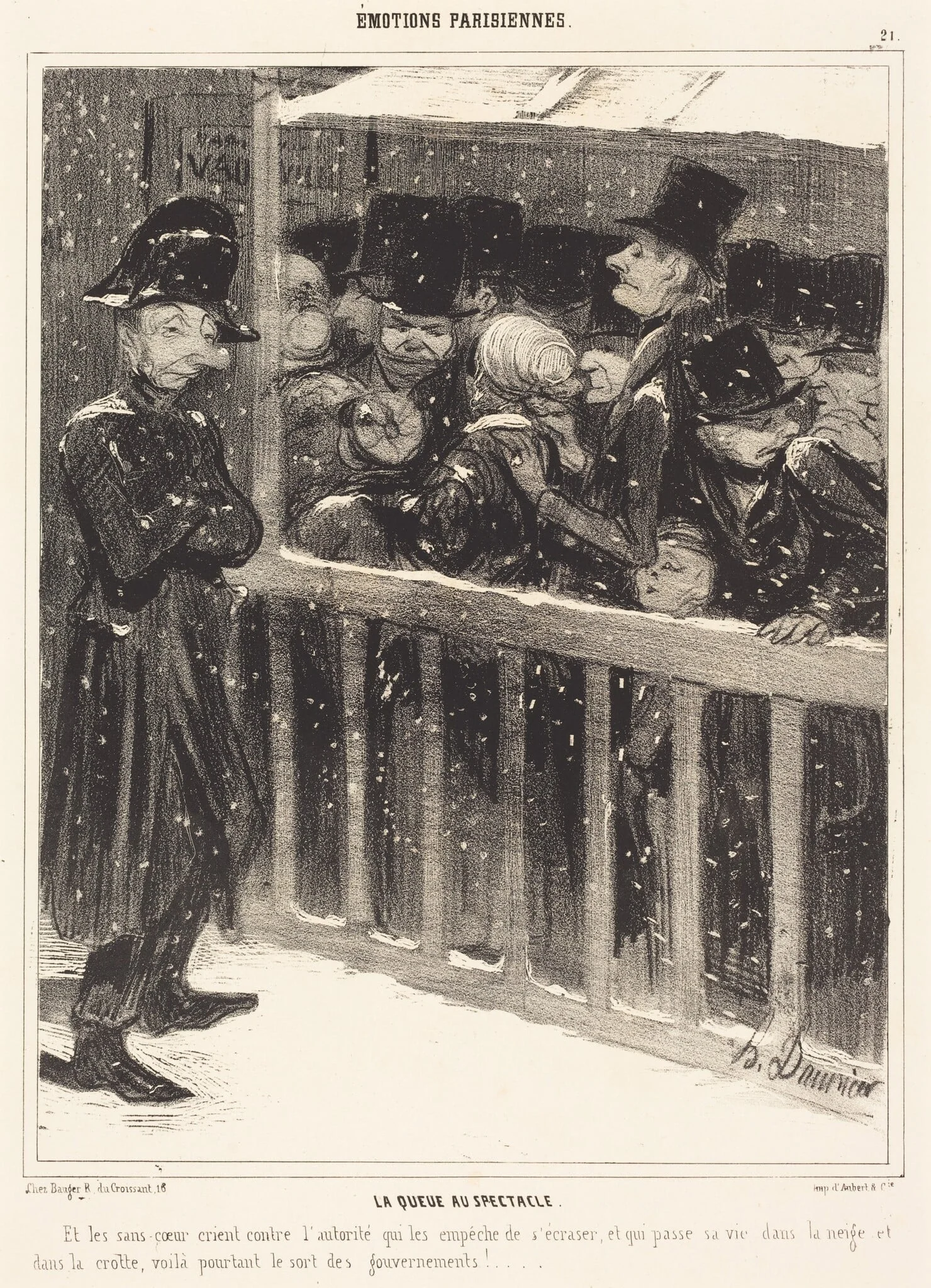 La Queue au Spectacle, detail