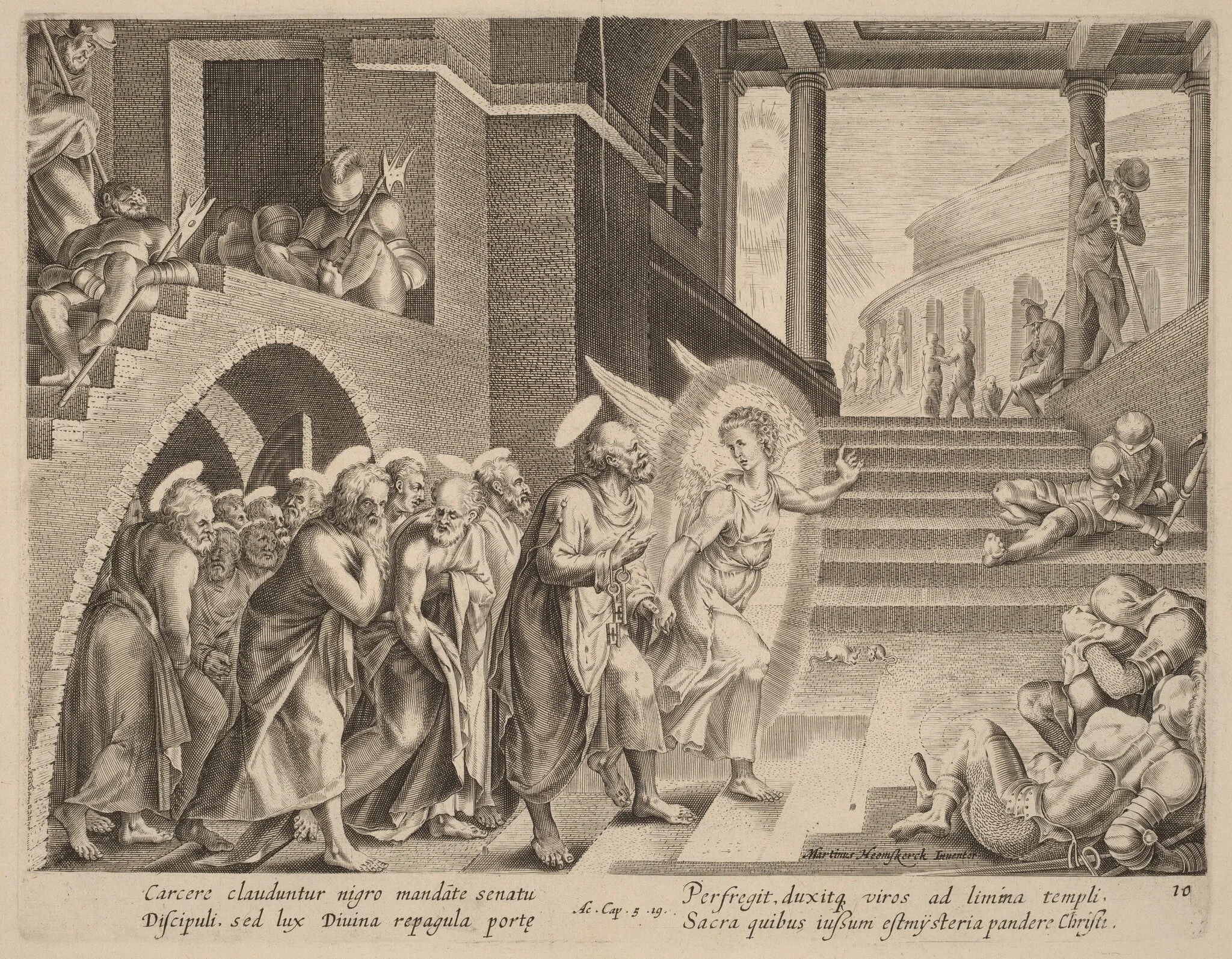 The Apostles Delivered from Prison by an Angel, detail